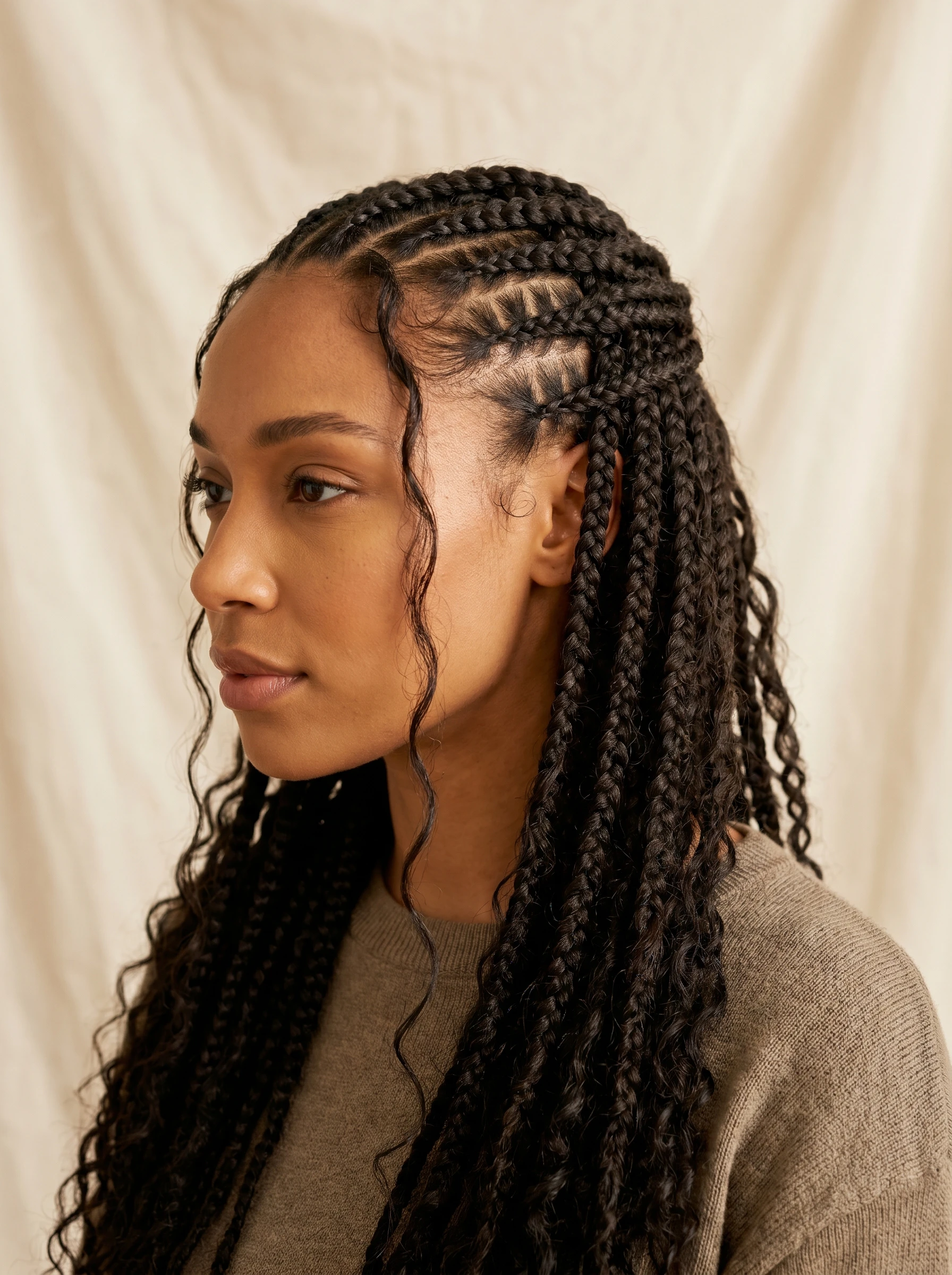 Half Braids / Half Cornrows